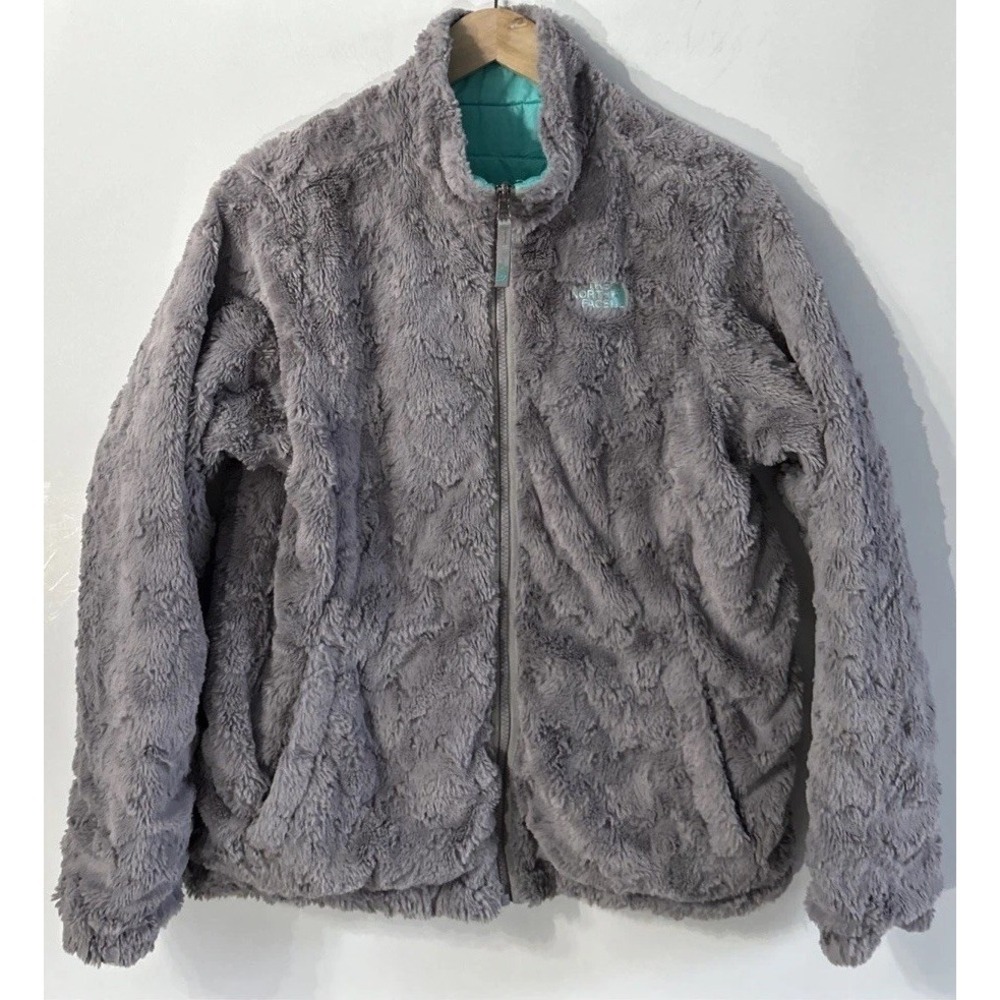 Girls The North Face Reversable Mossbud Jacket Sz XL 18 - Picture 10 of 13